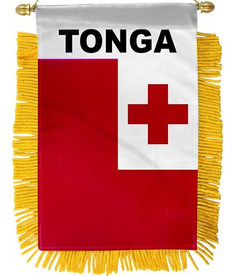 #ad 1 Dozen Tonga Mini Banners 4x6in Tonga Car Mirror Hanging Flag $19.95