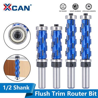 #ad 1 2#x27;#x27; Shank Flush Trim Router Bit Compression Milling Cutter Top Bottom Bearing $22.54