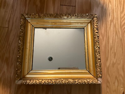 #ad Hand Carved wood Wall Mirror Antique 19 century $159.00