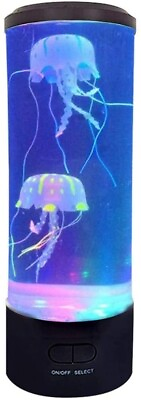 #ad Jellyfish Lava Lamp LED Jellyfish Aquarium Night Light Mood Light $17.49