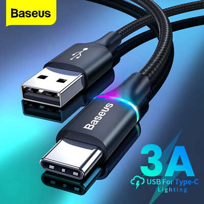 #ad Baseus LED Lighting USB Type C Cable Fast Charging Charger Micro USB Data Cable AU $26.00