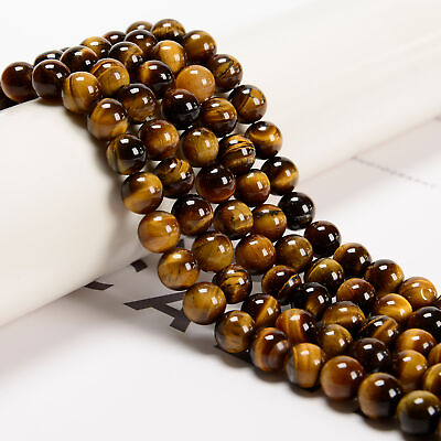 #ad Yellow Tiger Eye Smooth Round Beads 4mm 6mm 8mm 10mm 12mm 14mm 20mm 15.5quot; Strd $6.49