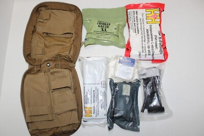 #ad USMC Military Issue Coyote MOLLE IFAK First Aid Kit with Supplies and Tourniquet $79.95