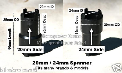 #ad 20mm 24mm CRANKSHAFT LOCK NUT SPANNER TOOL HONDA SUPER CUB MOPED CA110 more $28.98