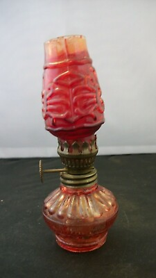 #ad Vintage Miniature Red Oil Lamp from Hong Kong $11.00