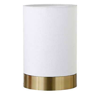 #ad 9quot; Modern Metal Uplight Mini Lamp with White Cylinder Linen Shade $31.03