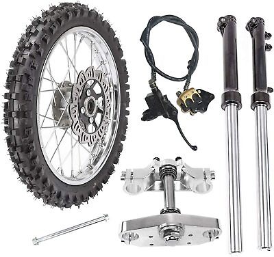#ad 14quot; Front Wheel 60 100 14 Tire Front Forks Suspension Pit Bike CRF70 110CC 125 $255.86