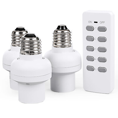 #ad #ad DEWENWILS Wireless Remote Control Light Lamp Socket E26 E27 Bulb Base Holder $21.99