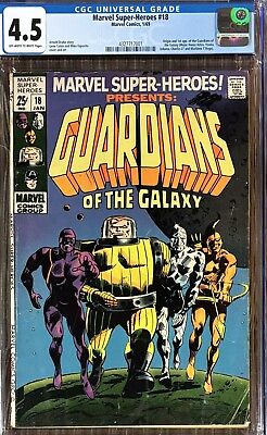 #ad Marvel Super Heroes #18 CGC 4.5 1969 1st app. and origin Guardians of the Galaxy $229.99