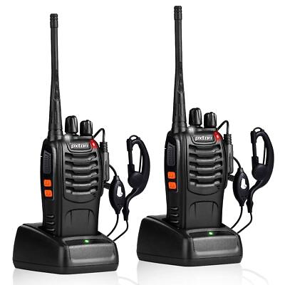 #ad Walkie Talkies Rechargeable Long Range Two Way Radios with Earpieces2 Way Rad... $34.80