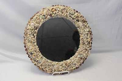 #ad Florida Seashell Mirror Round 14quot; x 14quot; Round Handmade $59.99