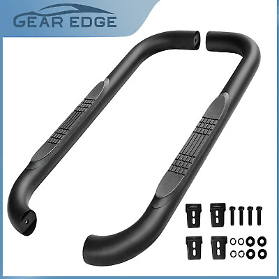 #ad Black 3quot; Side Step Rail Nerf Bar Running Board for 1987 2006 Jeep Wrangler YJ TJ $114.95