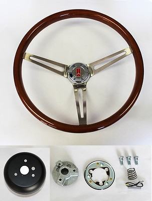 #ad 69 93 Oldsmobile Cutlass 442 98 Wood Steering Wheel High Gloss Finish 15quot; $207.69