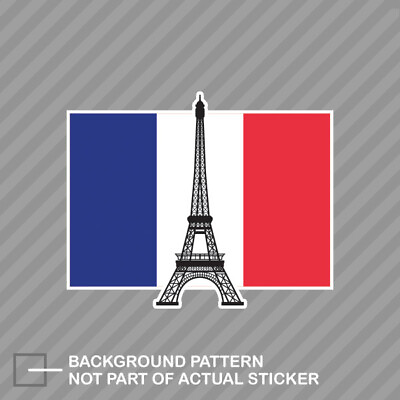 #ad Eiffel Tower France Flag Shaped Sticker Decal Vinyl french paris travel $4.99