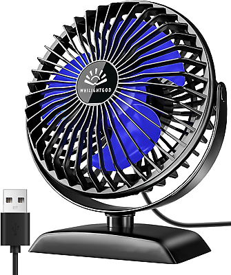 #ad USB Desk Fan Mini Fan but Powerful Portable USB Fan with 3 Speeds Quiet Table $14.95