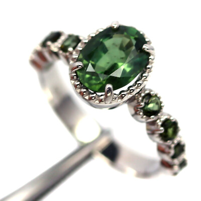 #ad Gemstone Unheated Green Chrome Diopside Brand Ring 925 Sterling Silver Size 7.5 $159.20