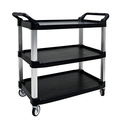 #ad Three layer Thickened Plastic Mobile Rolling Cart Service Utility Tool Cart $119.20