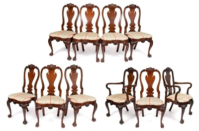 #ad Set of 10 KINDEL Winterthur Collection Mahogany Clawfoot Dinning Chairs $7499.00
