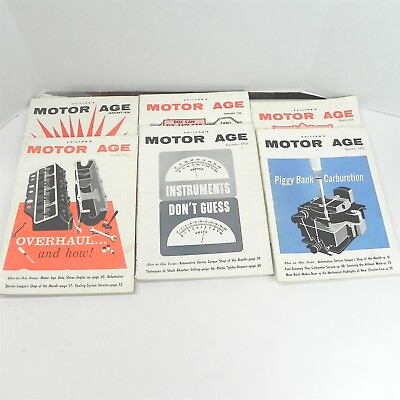 #ad VINTAGE 1956 MOTOR AGE MAGAZINE LOT OF 6 JANUARY FEBRUARY MARCH SEPT OCT NOV $44.97