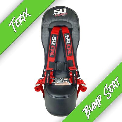 #ad Rear Middle Bump Seat amp; RED Safety Harness Kid Booster Kawasaki Teryx4 4 Seater $314.99