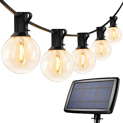 #ad Solar Outdoor String Lights Patio Bistro Lights 25ft 26 LED G40 Bulbs USB R... $54.58