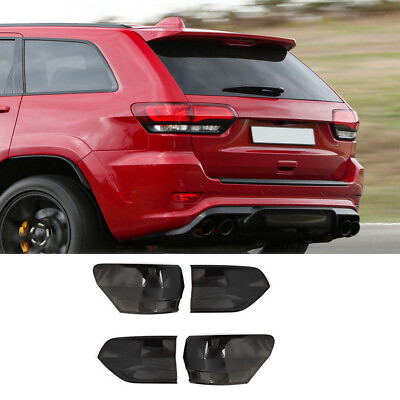 #ad Smoked Black Rear Tail Light Lamp Guard Cover Trim for Jeep Grand Cherokee 14 20 $39.59