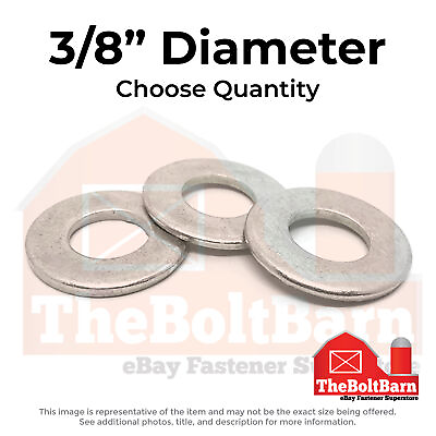 #ad 3 8quot; Stainless Steel SAE Flat Washers Choose Qty $8.61