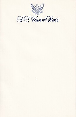 #ad Vintage SS United States Stationery Paper Ocean Liner MCM Retro Souvenir $3.49