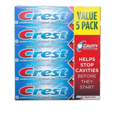 #ad Crest Toothpaste 8.2 Ounce Cavity Protect 5 Pack $19.00