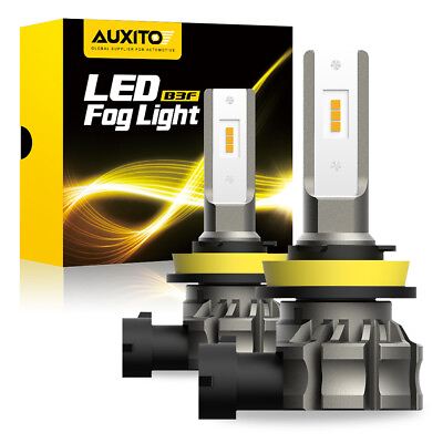#ad AUXITO Golden Yellow H9 H16JP LED Fog Light Bulbs LED Running Light DRL CANbus $27.99