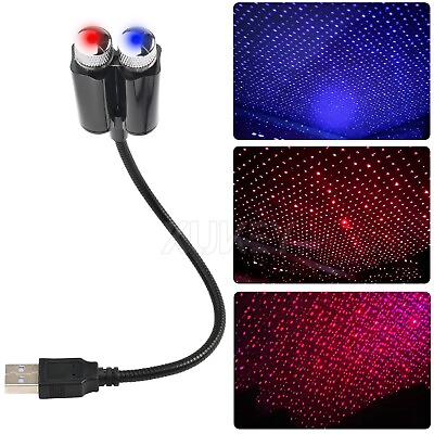 #ad USB LED Car Interior Roof Atmosphere Night Star Lamp Projector Light Decor NEW $8.02