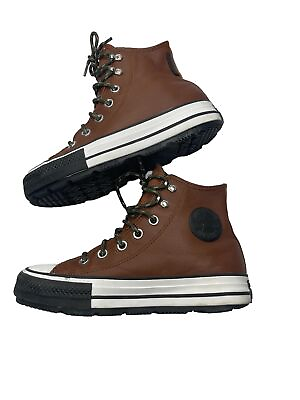 #ad Converse Chuck Taylor All Star Sz 3.5M 5W Waterproof High Tops Brown Leather $17.00