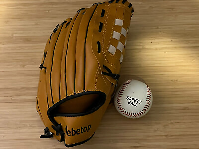 #ad Webetop Baseball Gloves Left Handed rh throw 12 1 2 inch with safety ball $17.99