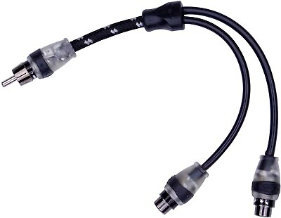 #ad Rockford Fosgate RFITY 1M Audio RCA Cable Y Adapter 1 Male to 2 Female Wire $13.99