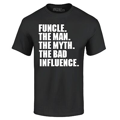 #ad Funcle The Man The Myth The Bad Influence T shirt Funny Fun Uncle Gift Shirts $11.99