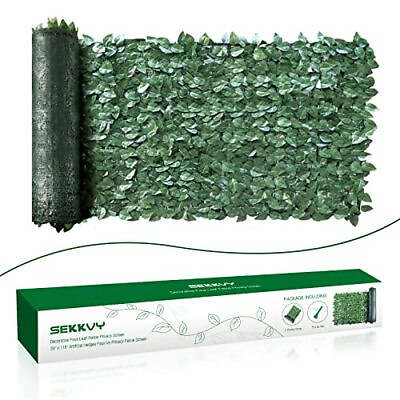 #ad 39quot; x 118quot; Artificial Hedges Faux Ivy Privacy Fence Screen Peach Leaves Panel... $60.40