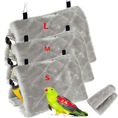#ad Pet Nest Plush Bird Cave Cage Warm Hanging Sleeping Bed Hut Tent Parrot Hammock $7.71