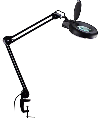 #ad Desk Clamp Mount Magnifier Lamp Light Magnifying Glass Lens Diopter No Stand $118.99