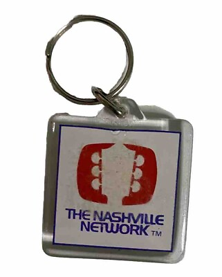 #ad Vintage The Nashville Network TNN Plastic Keychain Acrylic $12.99