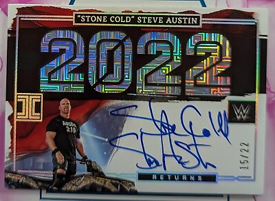#ad 2023 Panini Impeccable WWE Stone Cold Steve Austin Impeccable Returns Auto 15 22 $2498.98