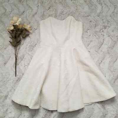 #ad TopShop White Ivory Lace Cream Sleeveless A Line Dress Size US 6 $28.00