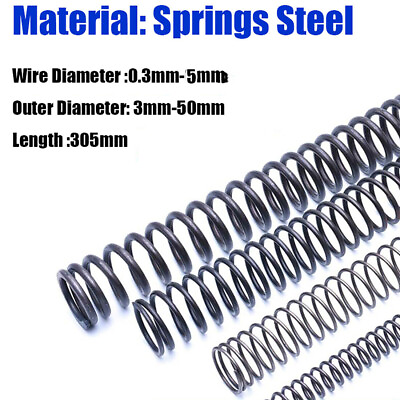 #ad Compression Spring Pressure Springs Wire Dia 0.3mm 6mm OD 3mm 50mm Length 305mm $1.94