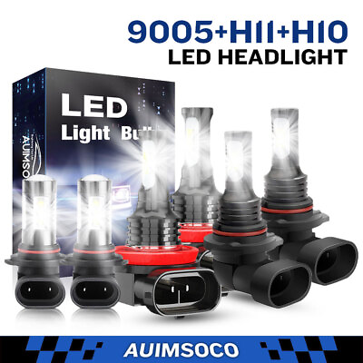 #ad 6x LED Bulbs Headlight HIgh Low Fog Light for Ford F150 2015 2022 H11 9005 9145 $39.99