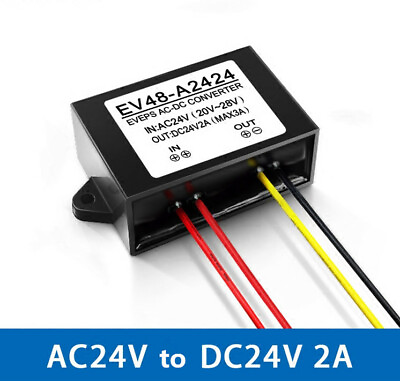 #ad AC DC power supply AC24V to DC24V 2A 48W power module power converter $32.03