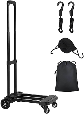 #ad Folding Hand Truck 220 Lbs Heavy Duty Dolly Cart for Moving Solid Construction $72.63