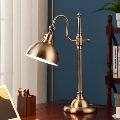 #ad Industrial Table Lighting Antiqued Copper Study Room LED Reading Desk Lamp 23quot; $98.90