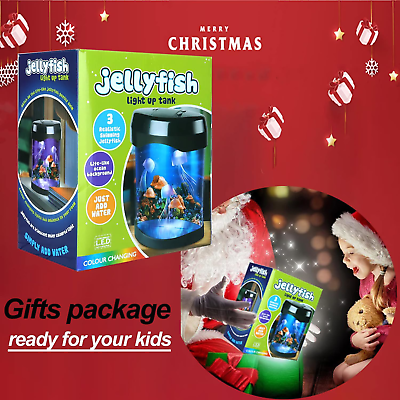 #ad USB Jellyfish Lamps Electric Aquarium Tank Ocean Night Lights LED Jellyfish Mo $26.40