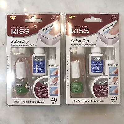#ad #ad LOT OF 2 NEW amp; SEALED KISS Salon Dip Professional French Tips Nail Kits $6.99