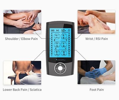 #ad 24 Modes Tens Unit Muscle Therapy Pain Relief Stimulator Machine Pulse Massager $26.45