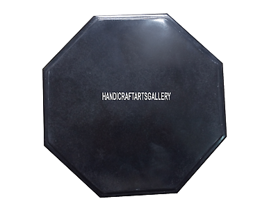 #ad Black Marble Handmade Dining Coffee Top Table Semi Precious Inlay Art Decorative $252.90